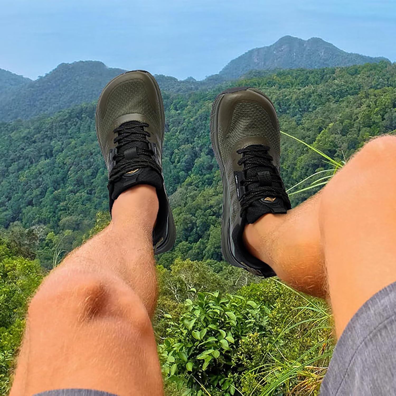 Lamincoa Wide Men's Sneakers Hiking Walking Lightweight Breathable Shoe Non-Slip Outdoor Sports Trail Running Tennis Sneaker - Image 2