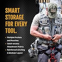 Vista 4 de Spec Ops Tool Gear SF-18 Charlie - Cinturón de herramientas táctico con bolsas grandes, chaleco de trabajo de dispersión de peso - The Engineer