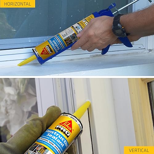 Miniatura 18 de Sika Sikaflex - Sellador de construcción (blanco) - Sellador de poliuretano multiusos - para todo tipo de juntas de 1/2 pulgada o más pequeñas