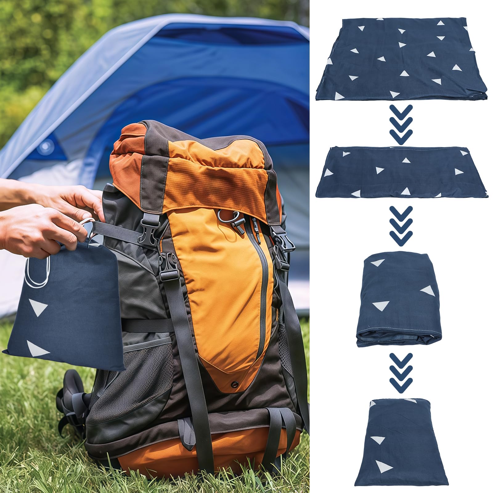 Hüttenschlafsack, 160 x 210cm Leichter Reise Schlafsack mit Kissentasche, Dünner Hüttenschlafsack Sommer zum Reisen, Hotel, Backpackers Journey