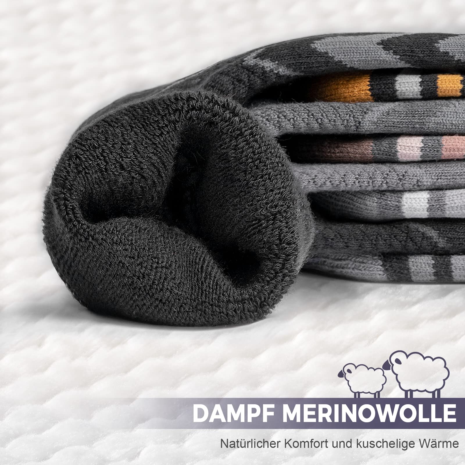 2 Paia Di Calze Sci in Lana Merino Per Uomo, Donna E Ragazzo, Calze Da Sci Snowboard a Compressione, Calze Termiche Sci Alte E Spesse Per Il Freddo, Traspiranti, Ad Asciugatura Rapida, Taglia 35-51