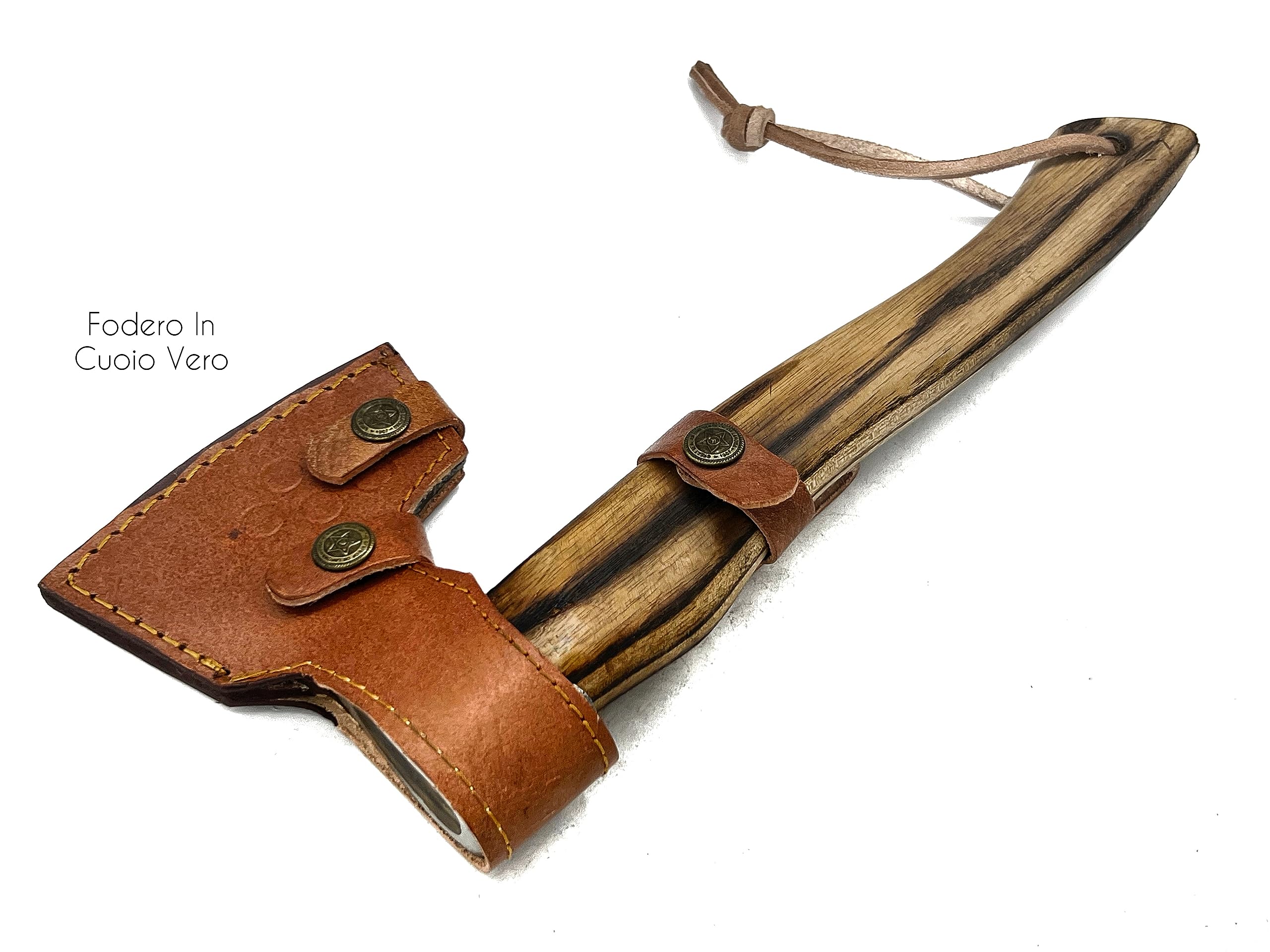 Accetta Forgiata in Acciaio di Balestra - Manico in Legno di Frassino C70 - Ascia Spaccalegna Professionale per Collezione Bushcraft e Campeggio