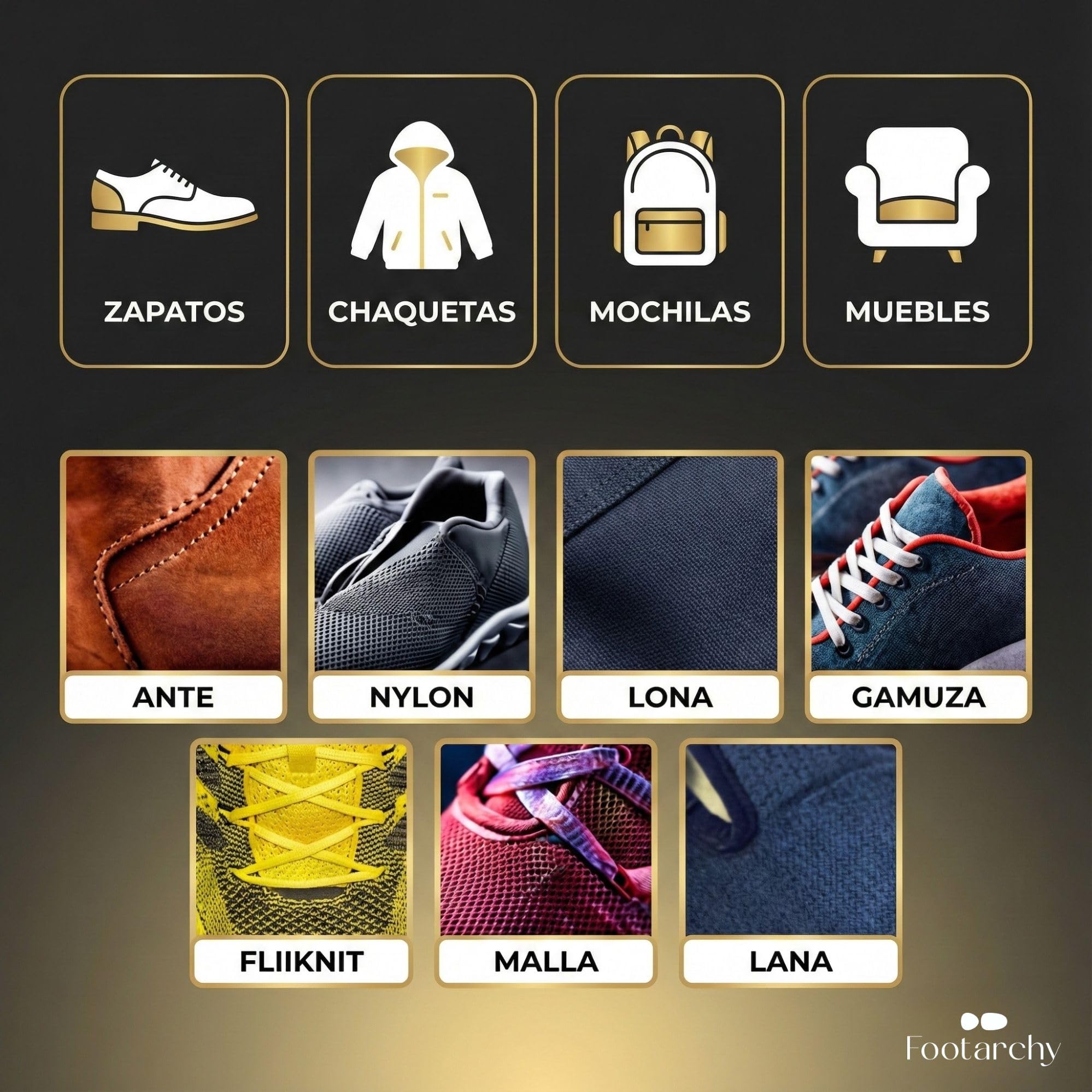 Spray Impermeabilizante para Textil y Calzado – Protector de Zapatillas y Botas – Antiagua y Antimanchas – Secado Rápido, Sin Marcas – Apto para Cuero, Lona y Ante (Gamuza), Mochilas y Fundas