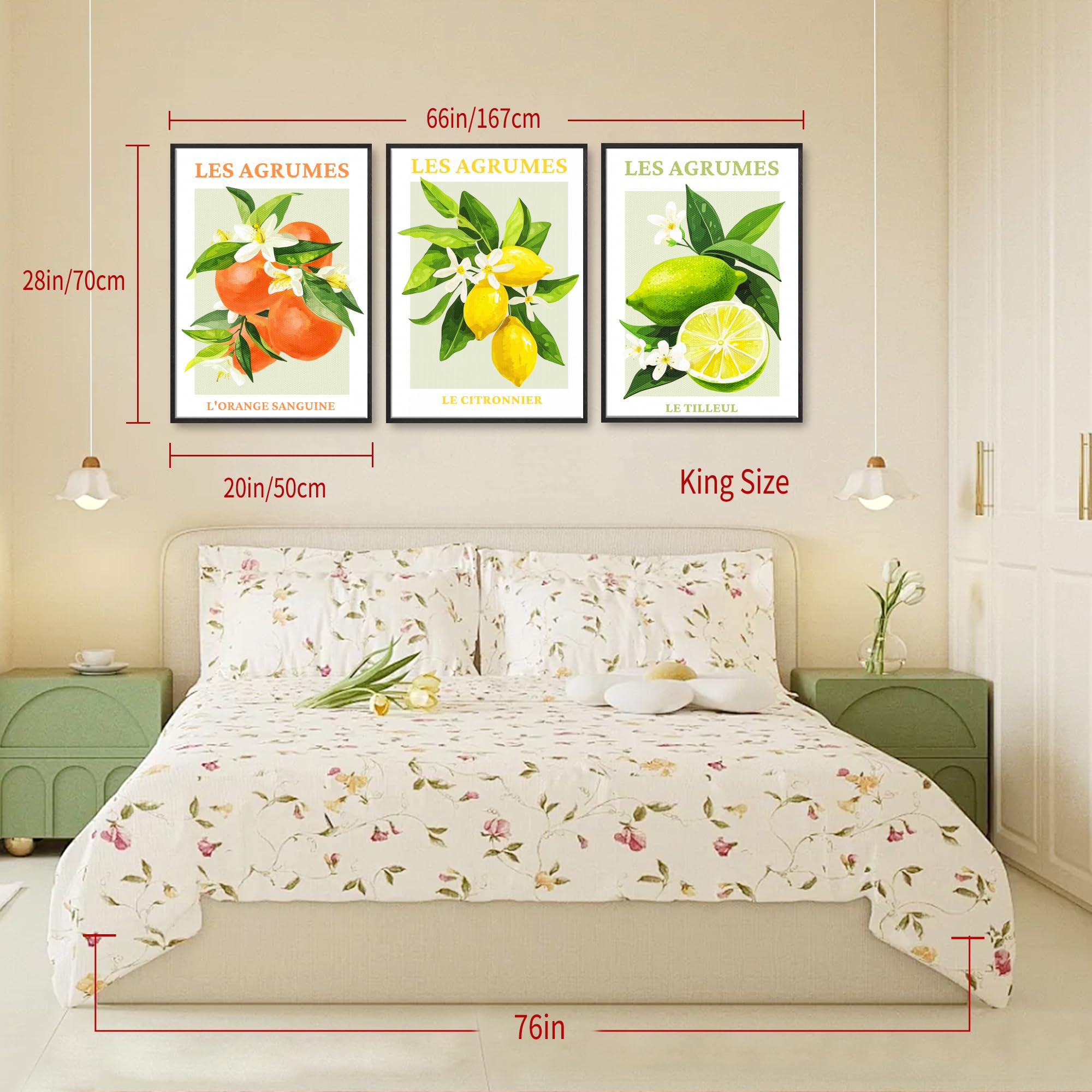 hyidecorart Cadre Noir Tableau Decoration Murale Chambre Salon, Fruits Citron Orange Sanguine Impression Sur Toile, Decoration Murale Salle De Bain Bureau Cuisine