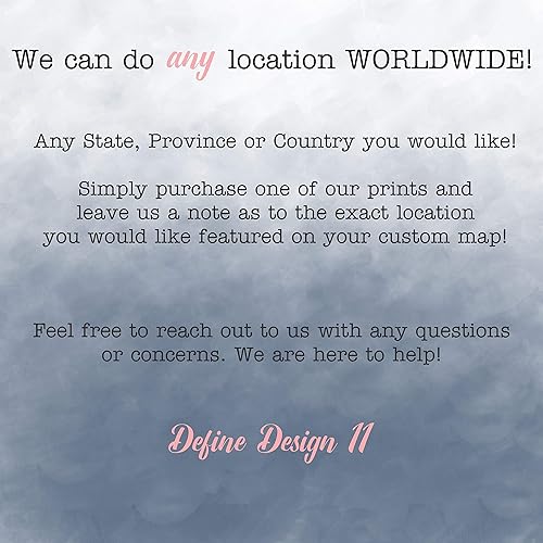 Miniatura 8 de Engagement Map Print Personalized Engagement Gift Watercolor Wedding Map Framed Print Unique Engagement Gift for Couple Engagement Gift