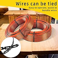 Vista 6 de CODREE 50 FT Plastic Chain Lock Tree Tie - 1/2 Inch Wide Adjustable Tree Support Straps for Staking - Flexible Reusable Cable Plant Ties