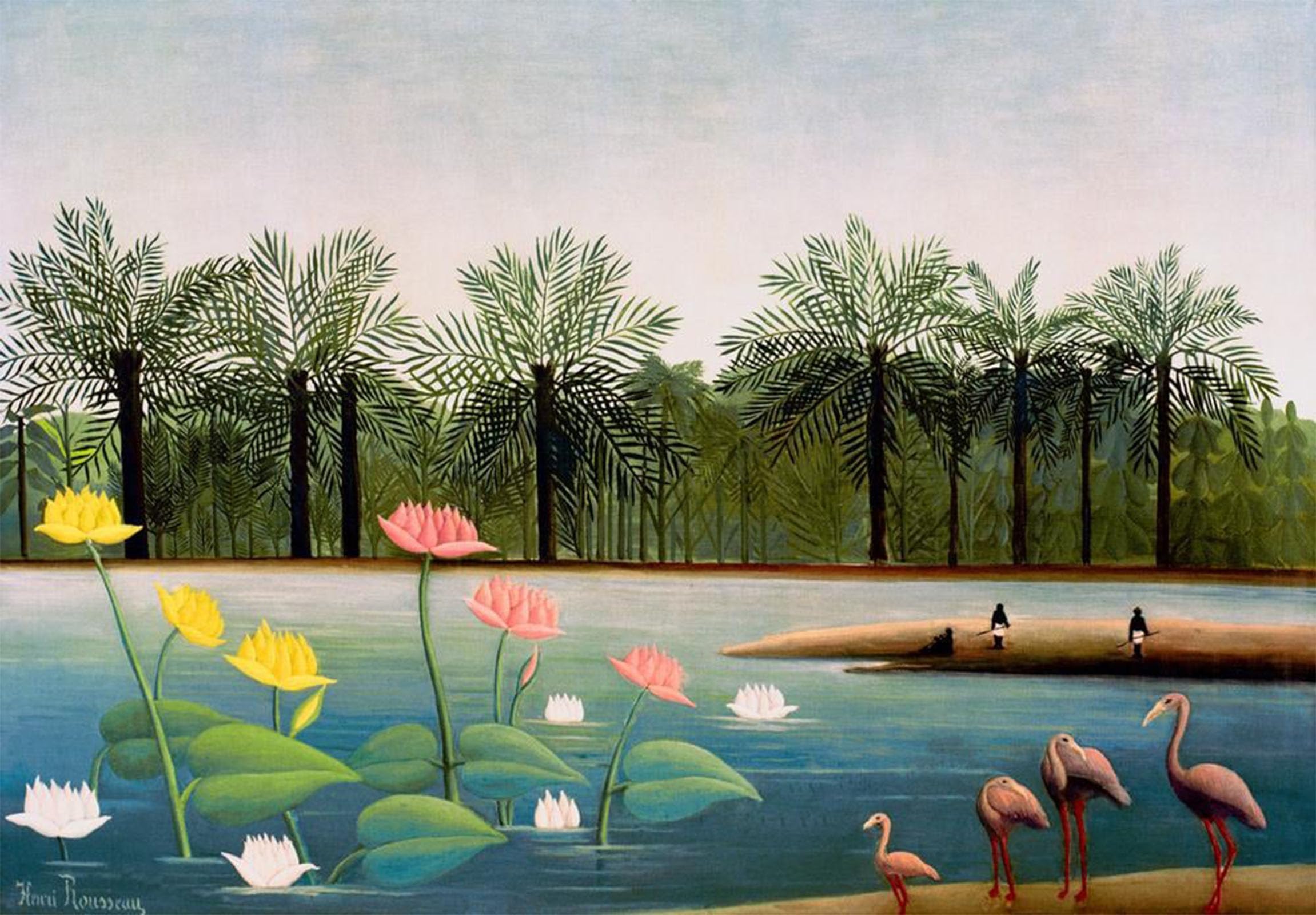 SERENDIPITP Retro Picture Poster Wall Art Pictures Painting the s by Henri Rousseau Wall Art Canvas Print for Wall Decor 60x90cm