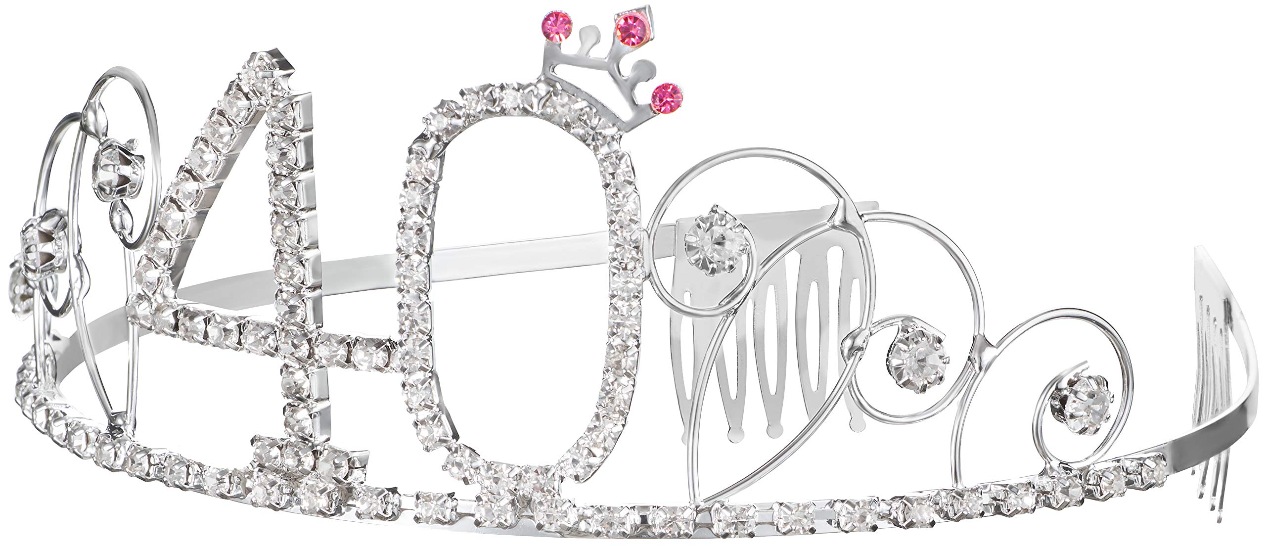 Couronne Et Écharpe 40e Anniversaire - Strass Et Cristal - Cadeau Femme - Fête