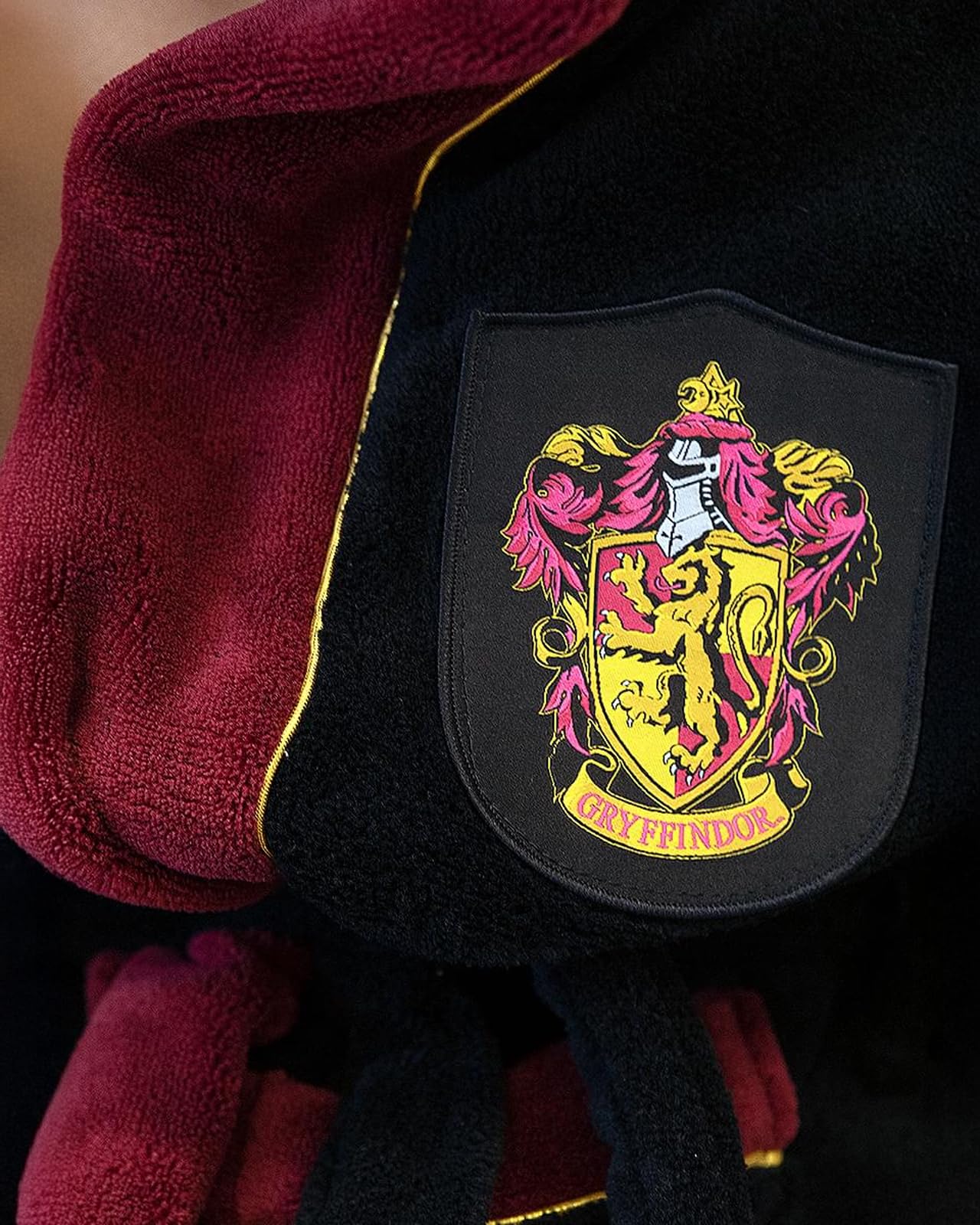 Funidelia Bata Oficial de Gryffindor - Harry Potter para hombre y mujer, Merchandising de Hogwarts para adultos para regalar en Navidad y Cumpleaños., – Talla S-M