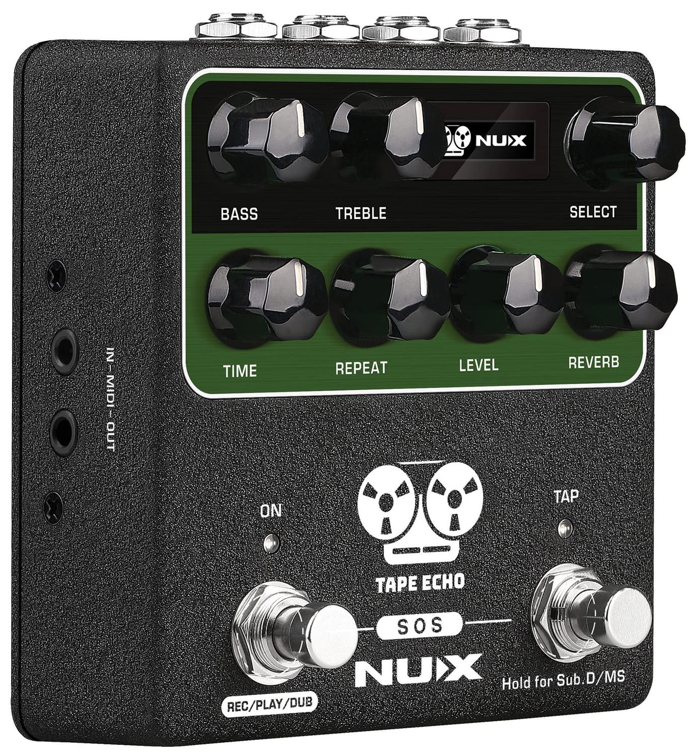 NUX -NDD7 - Pedale Echo Tape con Midi, Verde
