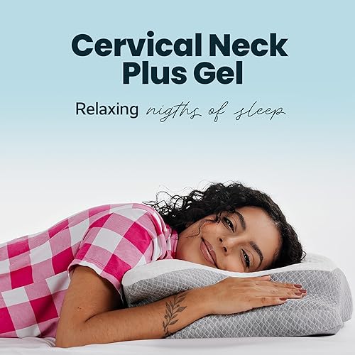 Miniatura 7 de IWS I WANNA SLEEP Almohada de enfriamiento de espuma viscoelástica ergonómica de gel cervical original cervical para aliviar el dolor de cuello,