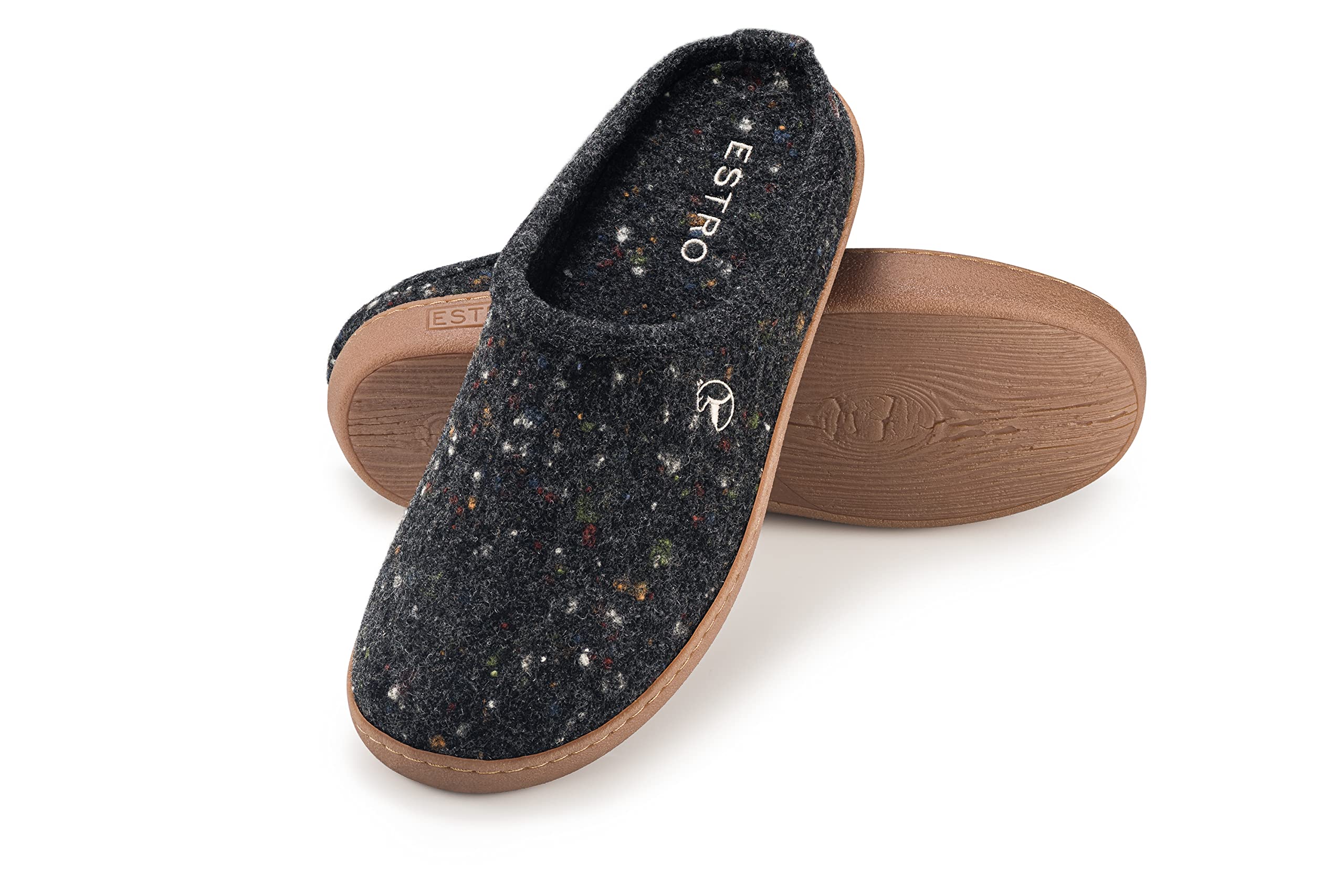 ESTRO Filzpantoffeln Herren - Hausschuhe Aus Merino-Wolle Mit Filzsohle, Winter Warm