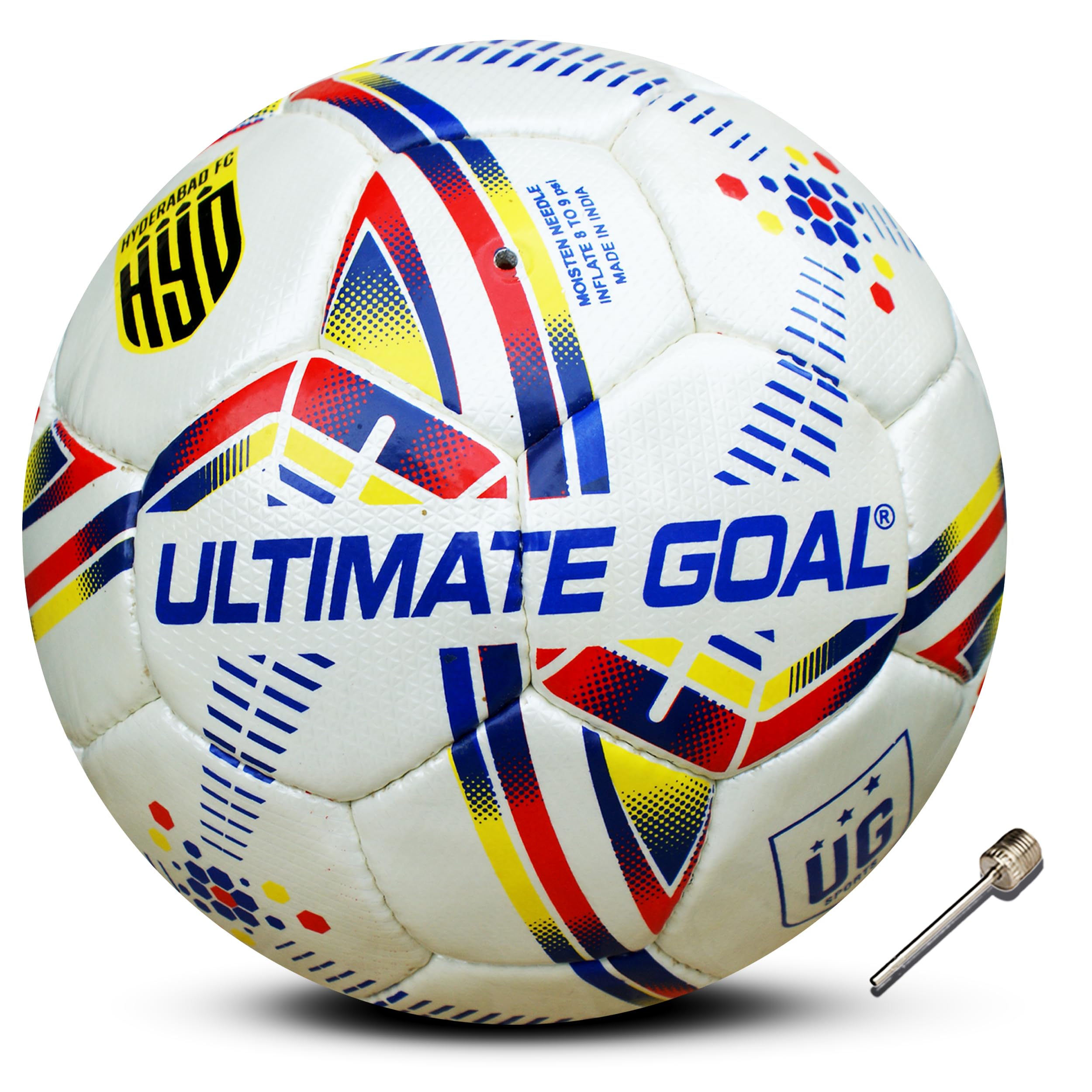 UG Sports Hand Stitched Football | Professional Training & Match Soccer Ball for Adults & Youth | PU Cream Circle Football Size-5-image-49