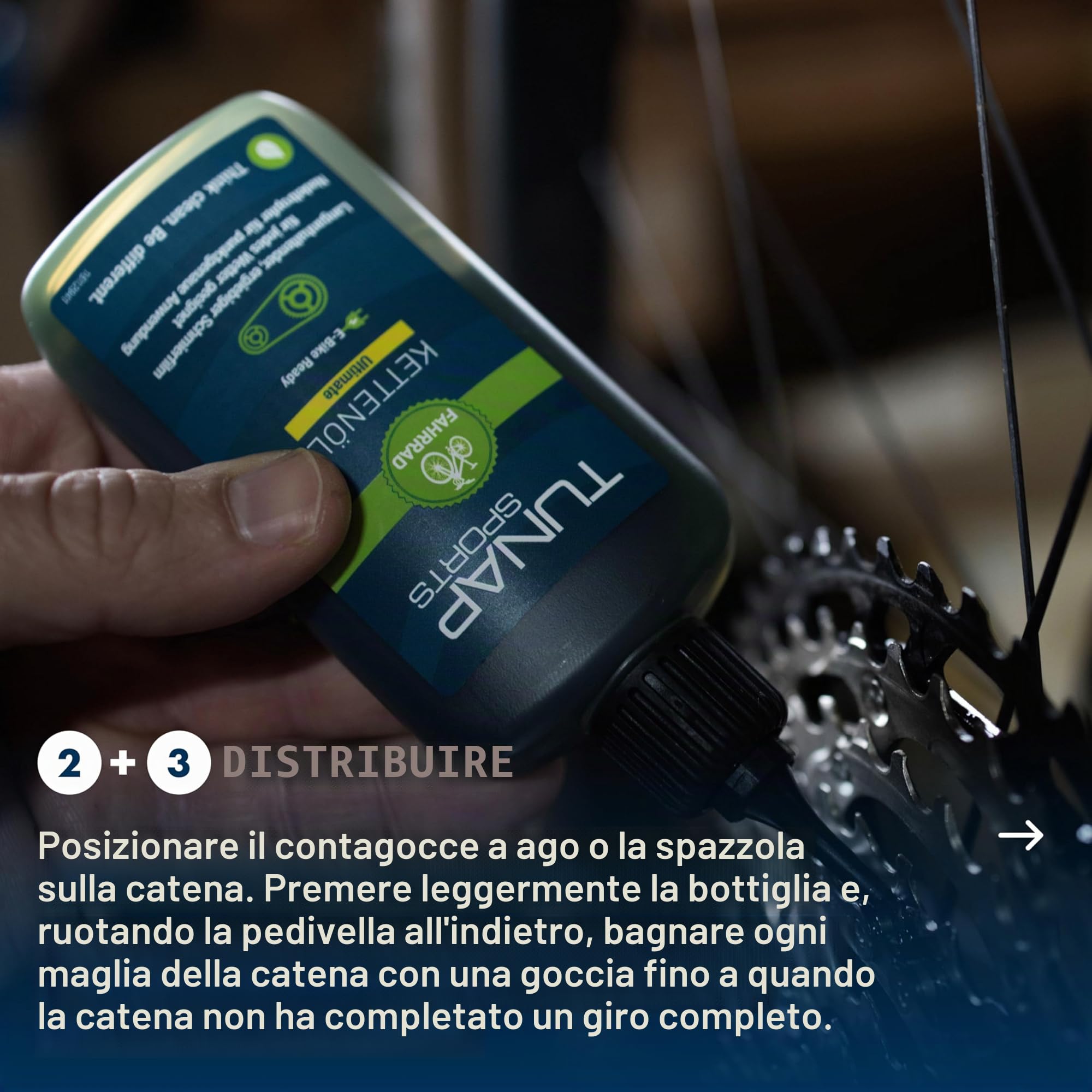 TUNAP SPORTS Olio per catena Ultimate – Flacone contagocce da 100 ml | Lubrificazione a lungo termine per pignone, cambio e catena | Applicazione precisa | Made in Germany