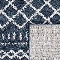 Vista 83 de SAFAVIEH Alfombra 9x12 - Colección Arizona Shag - Grande - Marfil y Beige, Diseño Marroquí Boho, No Desprende Pelo y Fácil de Limpiar, Ideal