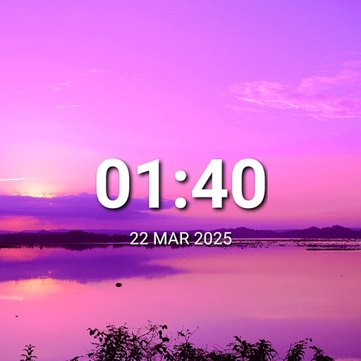 Pink Clock Screensaver