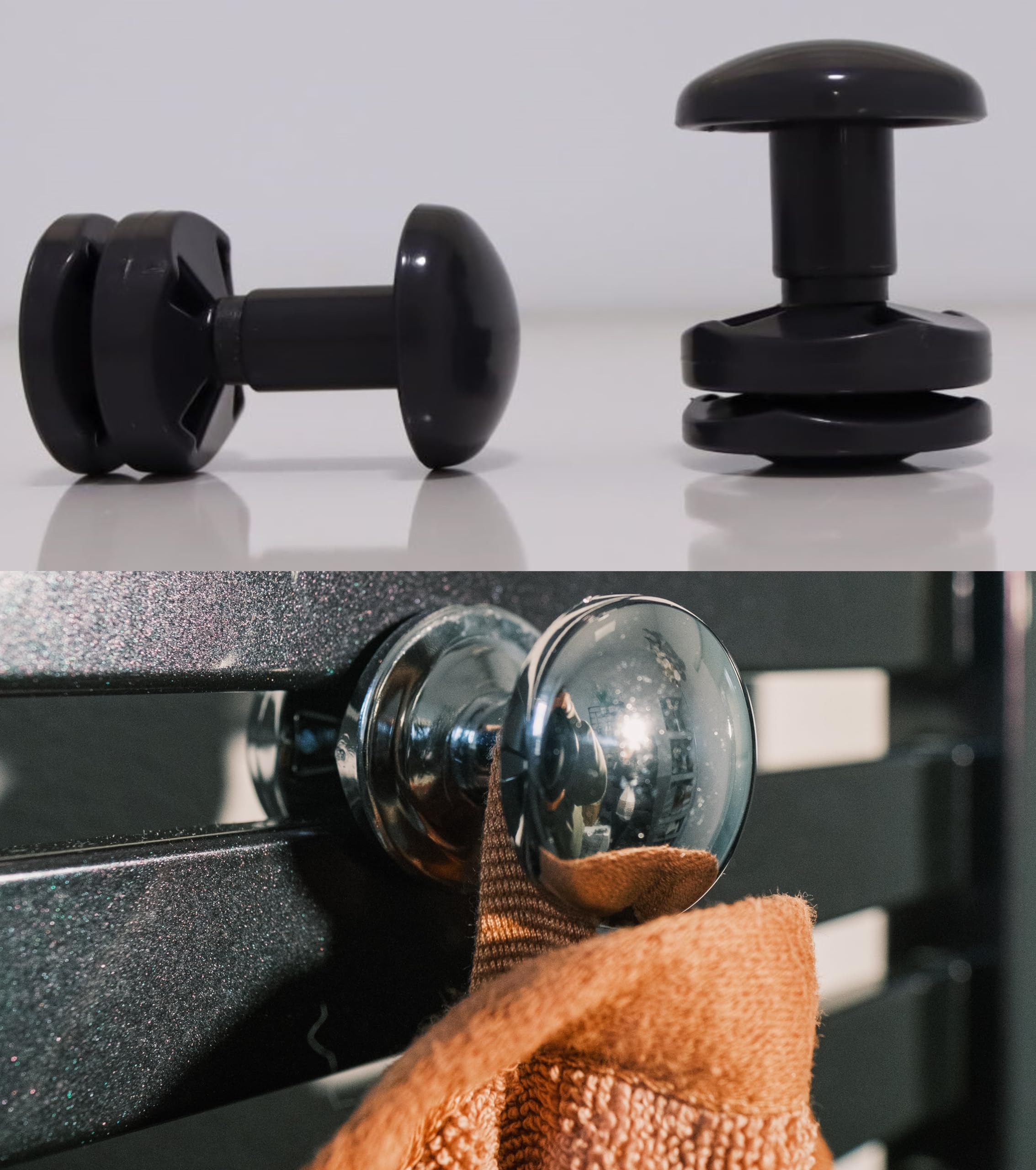 Anapont Black Towel Rail Towel Knob – White – Chrome – – Towel Hook Bathrobe Holder For Radiator Bathroom Radiator Set Of 2 (, Type 1)