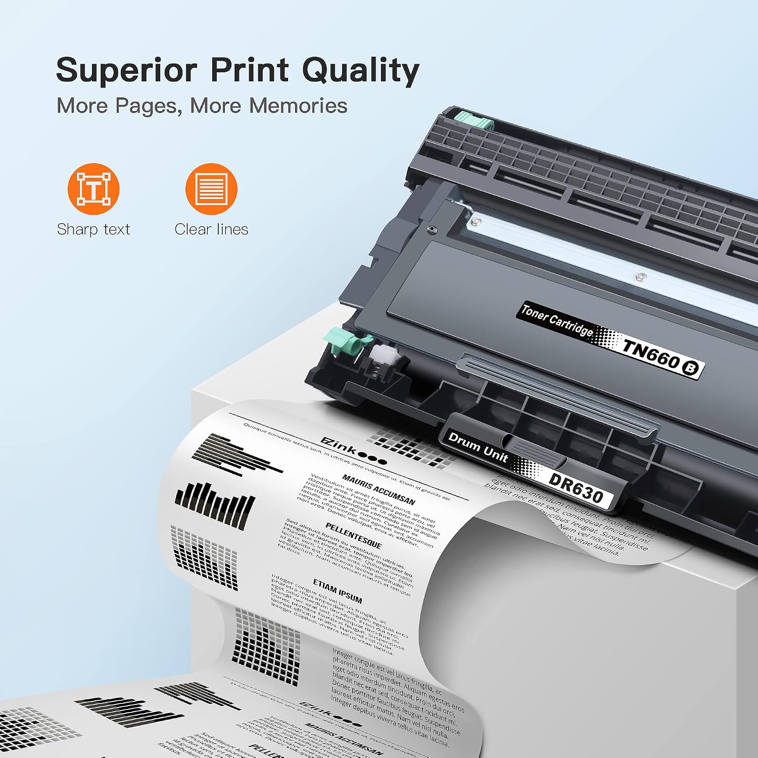 E-Z Ink (TM Compatible Toner Cartridge & Drum Unit Replacement for Brother TN660 TN630 DR630 High Yield to use with HL-L2380DW HL-L2300D HL-L2340DW MFC-L2680W MFC-L2740DW Printer (Black, 3 Pack)