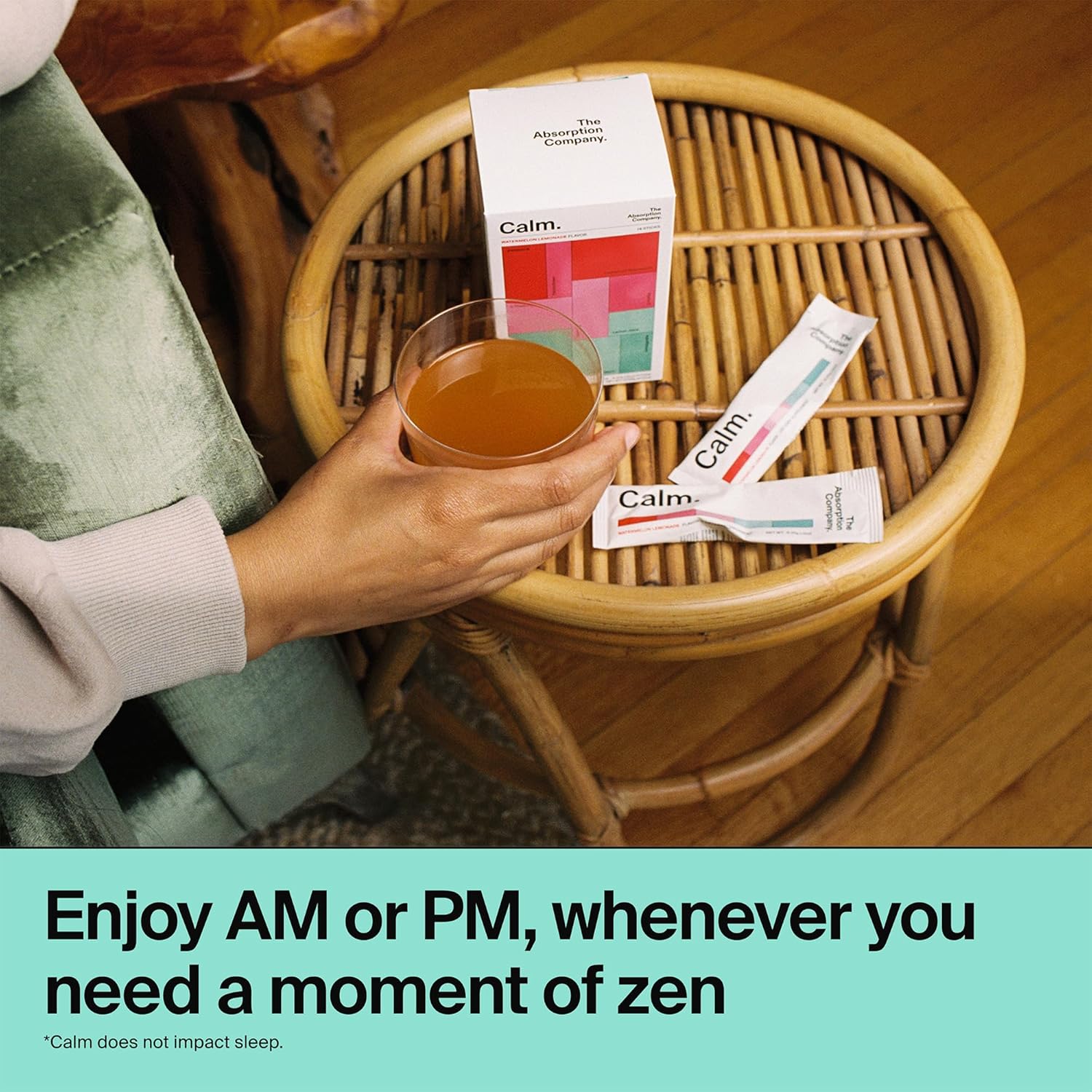 Calm Drink Mix - Relaxation Aid with Magnesium, Ashwagandha, L-Theanine, & Vitamin D - Supports Cortisol Regulation and Mood for Men & Women - Watermelon Lemonade Flavor 14 Sticks