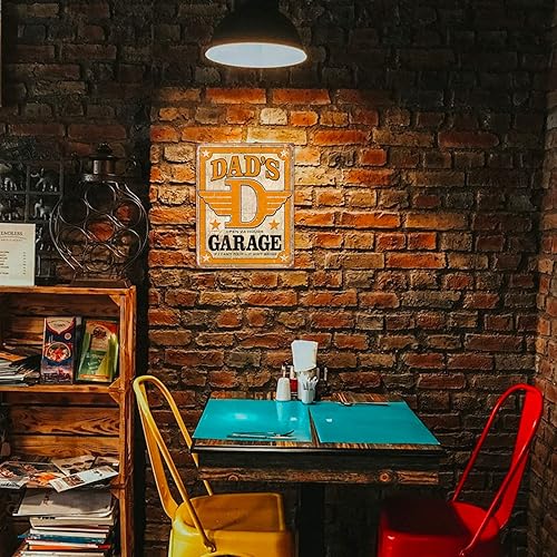 Miniatura 3 de Dad 's cochera Distressed Retro clásico Tin Sign 13x 16en