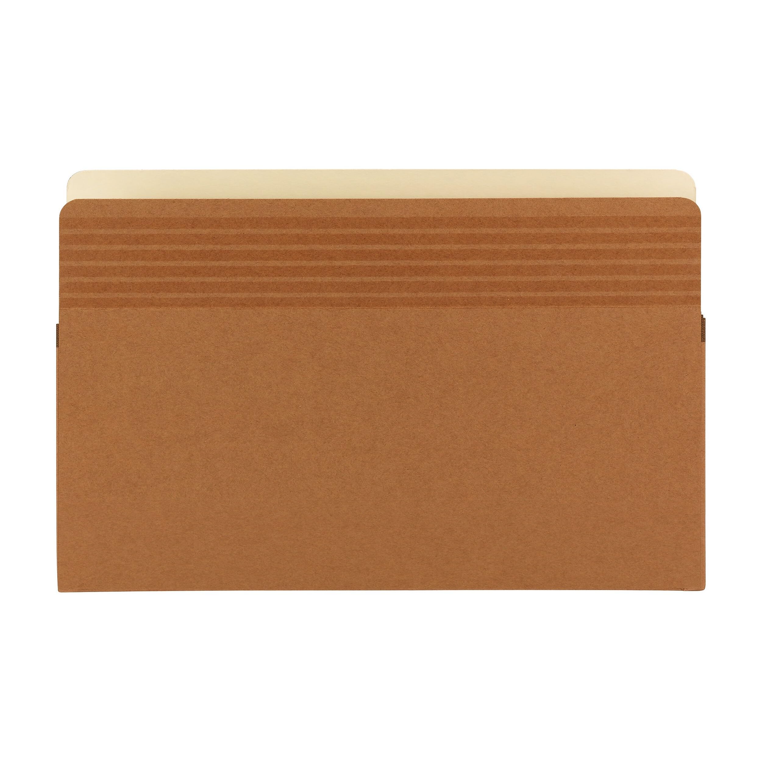 Smead Easy Grip® File Pocket, Straight-Cut Tab, 5-1/4" Expansion, Legal Size, Redrope, 10 per Box (73211)