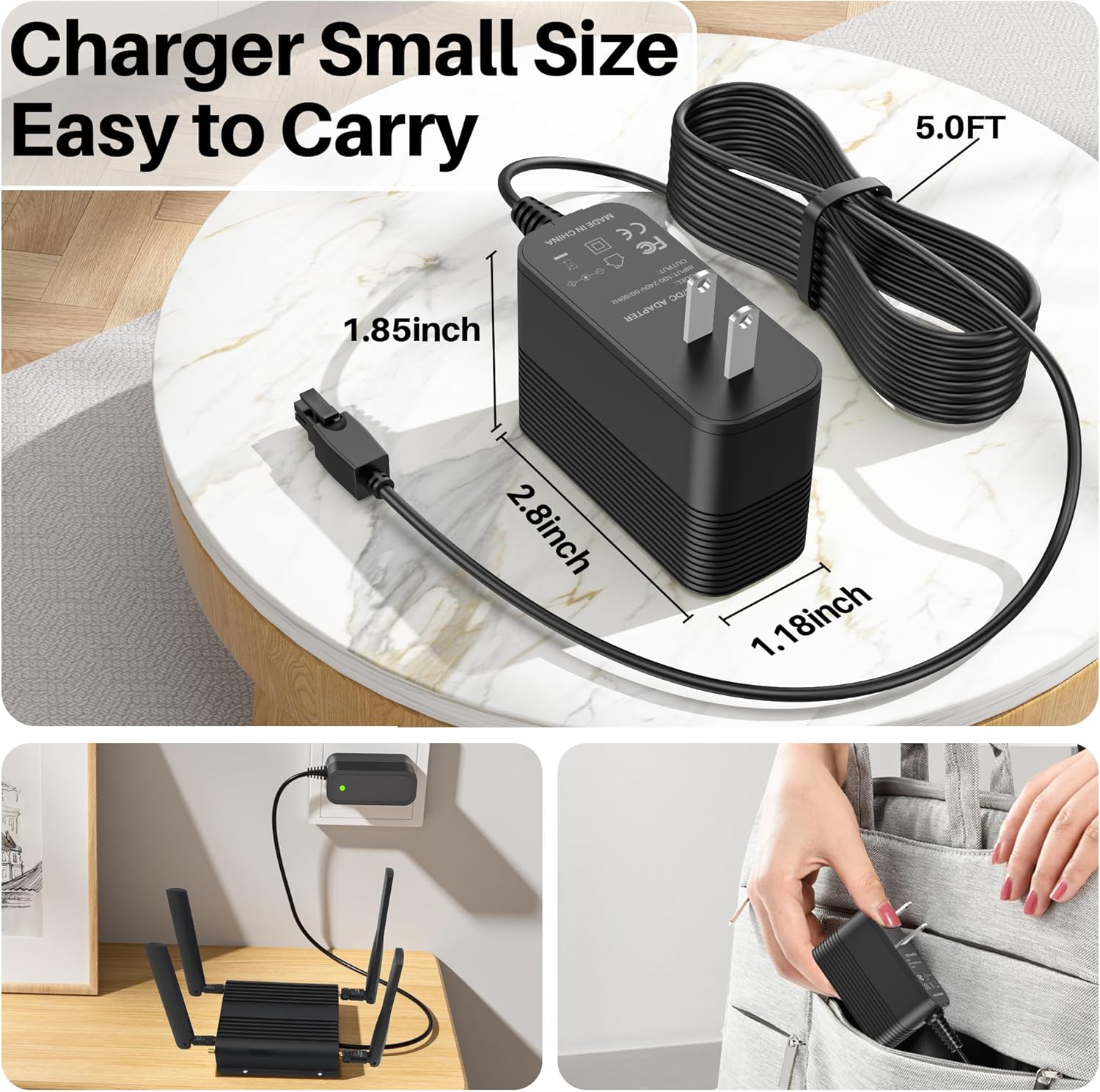 Wireless Adapter for Cradlepoint Router IBR900 IBR950 IBR600 IBR650 170716-000 Wireless Router Charger Power Cord