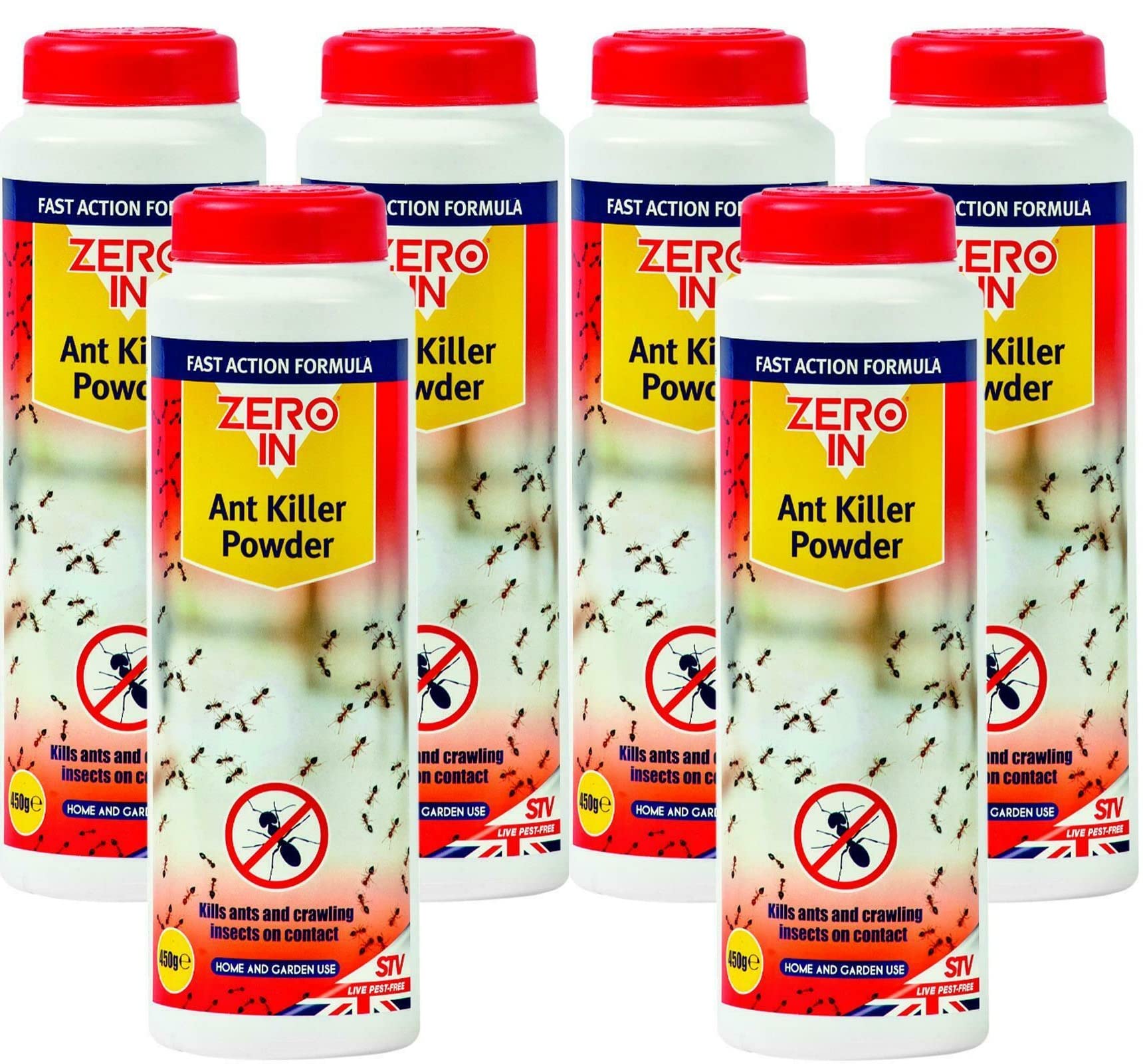 STV Zero In Ant & Insect Killer Powder Home & Garden Use 450g (6 Pack)