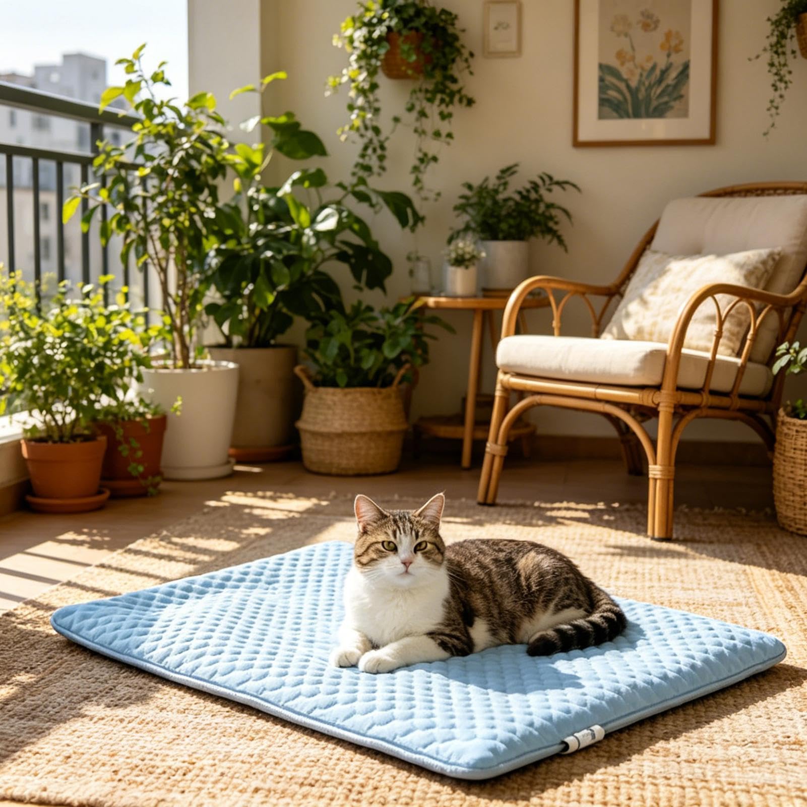 Tappetino rinfrescante per animali domestici, lavabile, in seta di ghiaccio, comodo cuscino estivo, traspirante, auto-raffreddante, rinfrescante di alta qualità per cani e gatti, per