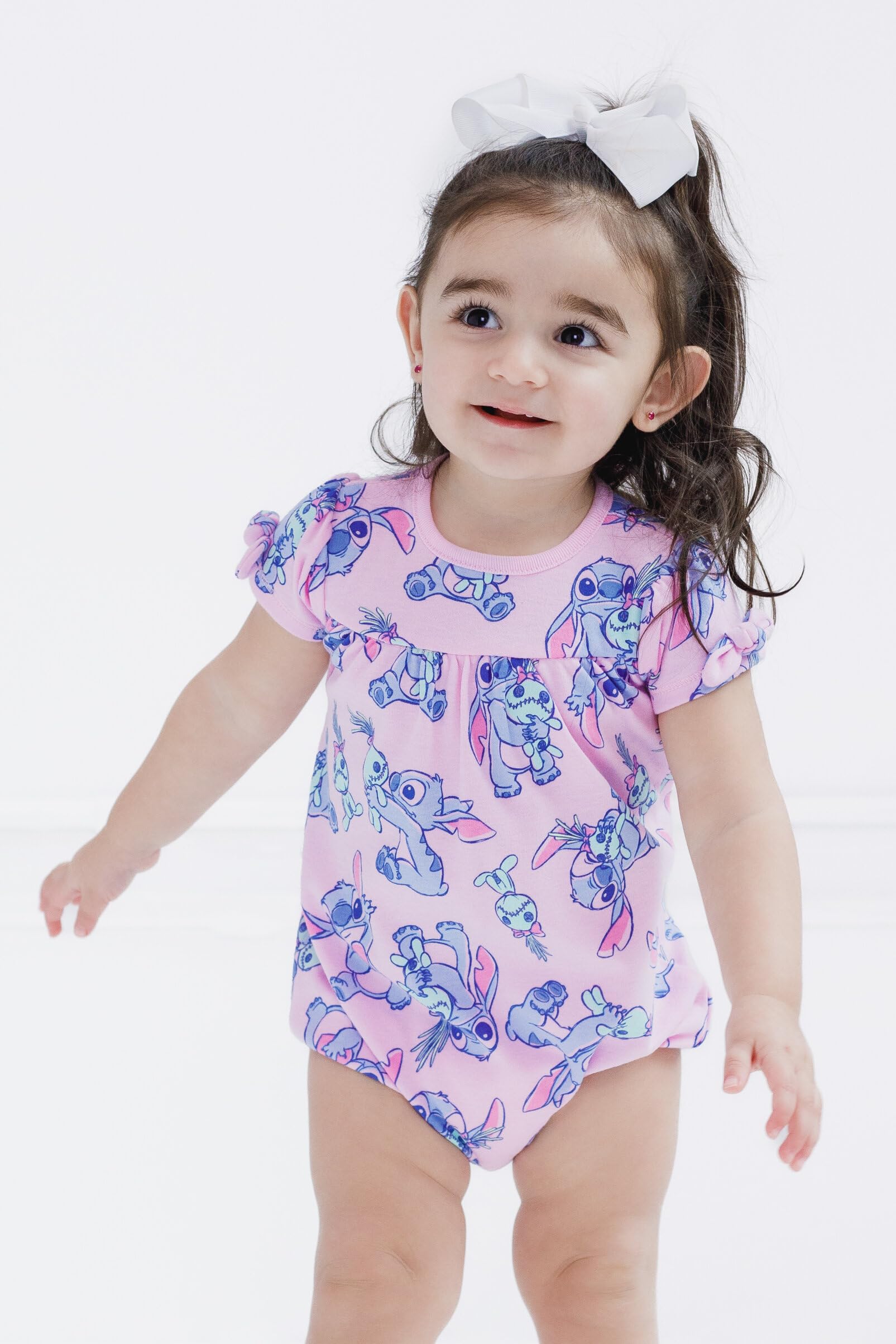 Disney Lilo & Stitch Infant Baby Girls 2 Pack Rompers Turquoise/Pink 18 Months