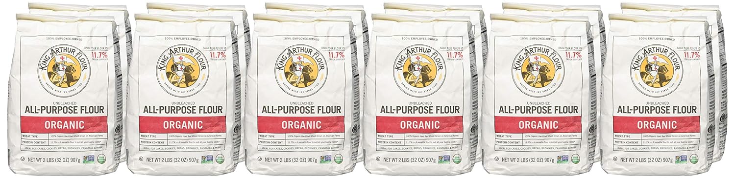 King Arthur Organic All Purpose Artisan Flour, Unbleached, 2 LB (Pack of 12) - Image 6
