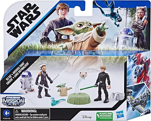 Miniatura 4 de STAR WARS Mission Fleet, juego de figuras de acción Grogu a escala de 2.5 pulgadas con 4 figuras y 7 accesorios, juguetes para niños y niñas de 4
