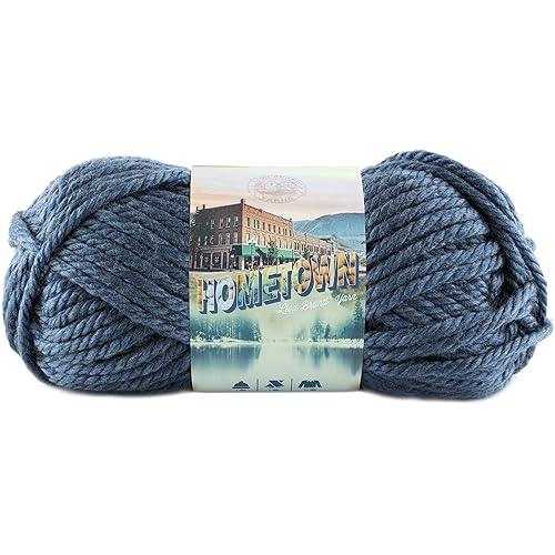 Lion Brand Yarn 135-108I Hometown Yarn, Washington Denim (1 Skein)