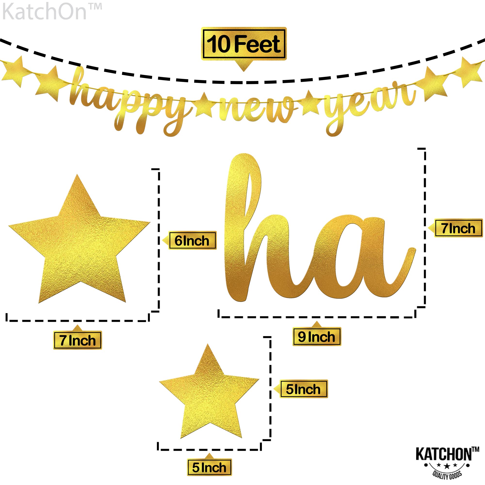 Snapklik.com : Shiny Gold Happy New Year Banner - 10 Feet, Pre - Strung ...