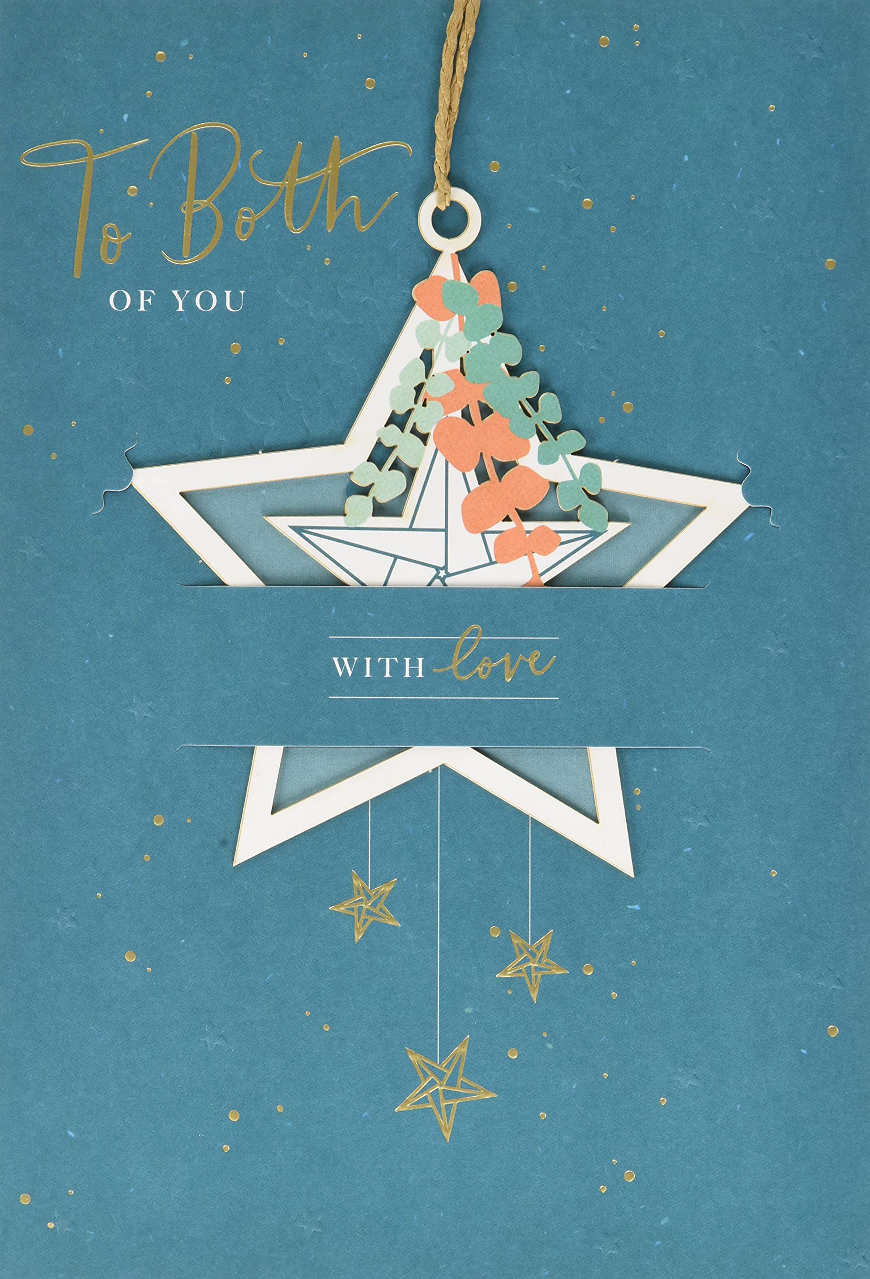 Hallmark Christmas Card for Both of You - Contemporary Design with Removable Keepsake Element