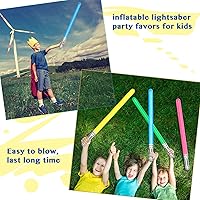 Vista 6 de 16 piezas de sable de luz inflable, espada de sable de luz inflable de Halloween, bolsas de fiesta, rellenos de calcetines, espadas inflables