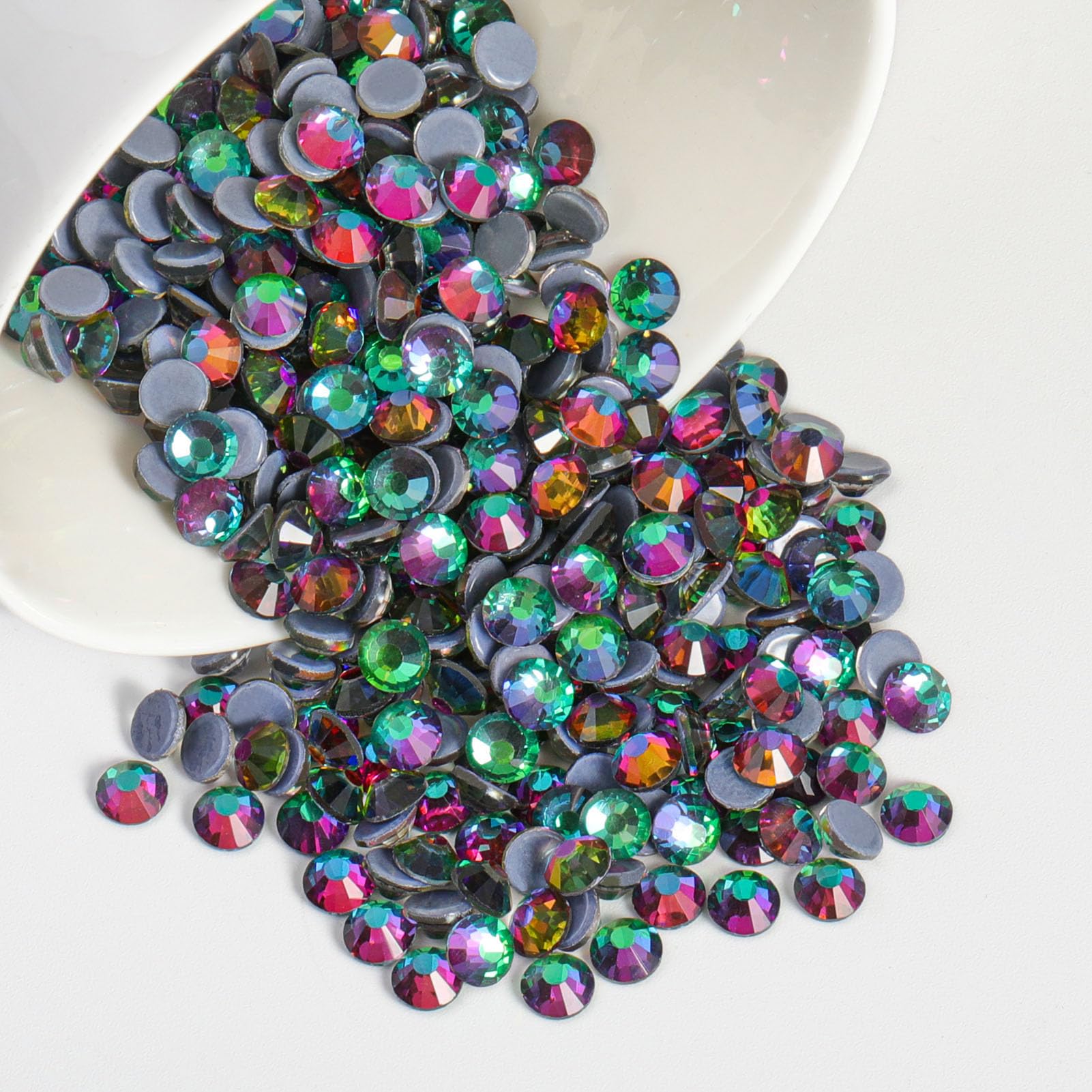 Beadsland Hotfix Rhinestones, 2880pcs Flatback Crystal Rhinestones for Crafts Clothes DIY Decoration, Black, SS6, 1.9-2.1mm — view 68