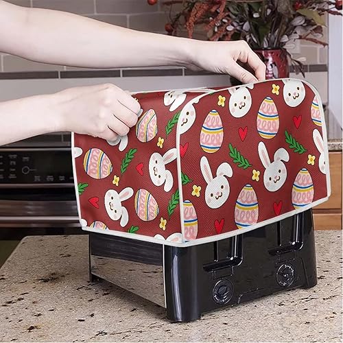 Vista 31 de Cubiertas para tostadora de mármol rosa con ranura ancha de 4 rebanadas, cubierta para máquina de pan, fundas para electrodomésticos de cocina, Rosa