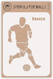 Plantilla de fútbol, 16,51 x 22,86 cm (M) – Plantillas para pintar