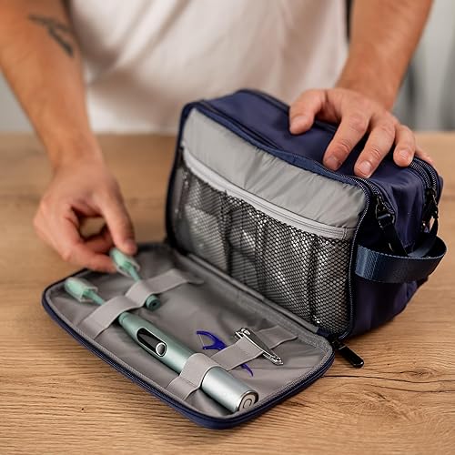 Miniatura 6 de Carrywell No fabricado en China Neceser para hombre, organizador de artículos de tocador de viaje, kit de dopp, bolsa de afeitar resistente al agua