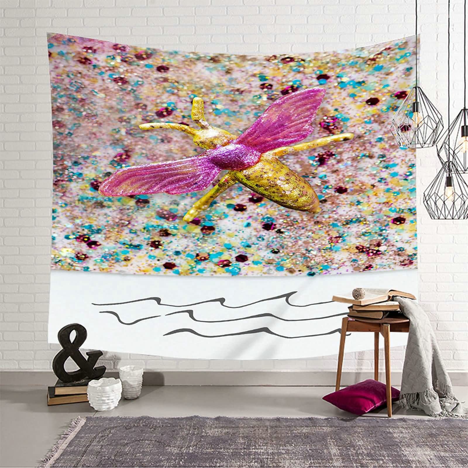 Tapiz de pared decorativo de poliéster (150x130 cm) ideal para renovar tu cuarto fácilmente