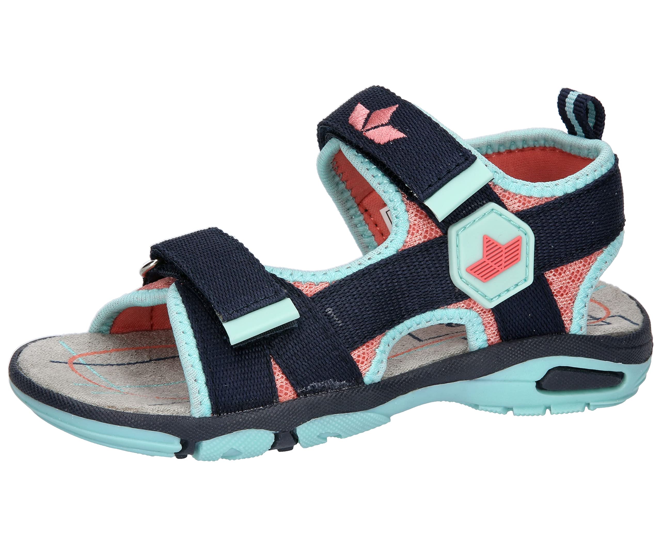 Lico Unisex Children's Palau V Slingback Sandals, navy turquoise salmon, 8 UK Child