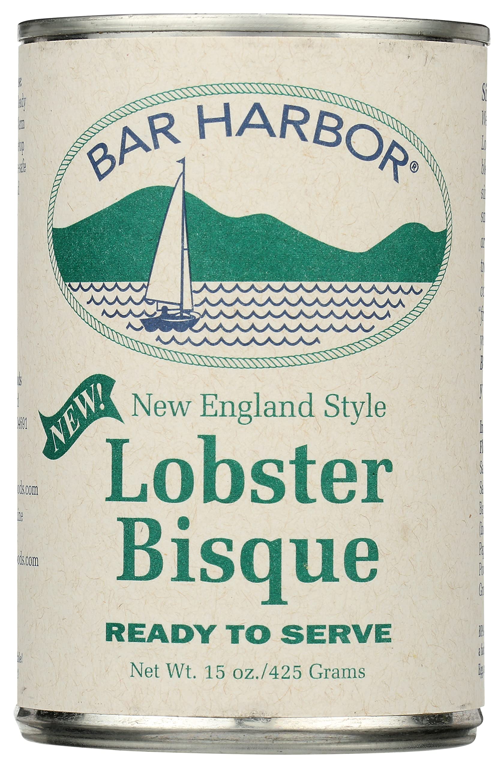 Bar Harbor New England Lobster Bisque, Ready to Serve, 14.5 oz – BPA-NI Lined Can [Pack of 6]