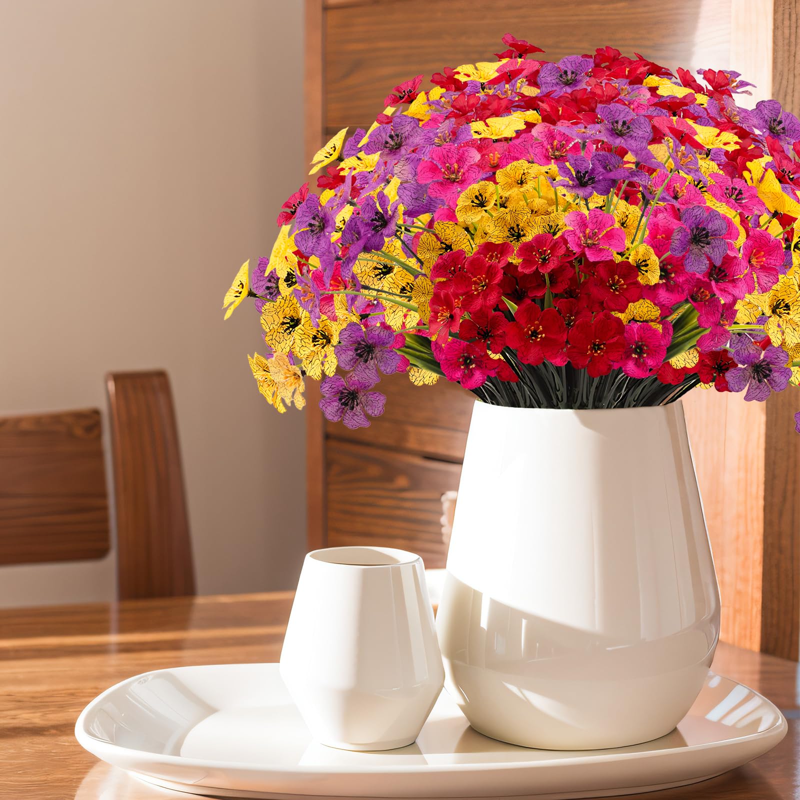 Kinisty 16 Bundles Outdoor Artificial Flowers UV Resistant - Image 4