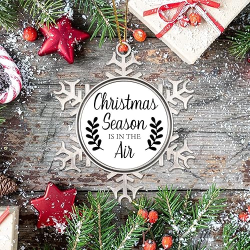 Vista 35 de Adorno de Navidad de metal para feliz año nuevo Yall, adornos de Navidad de metal, citas divertidas de Navidad, adornos colgantes decorativos de 3