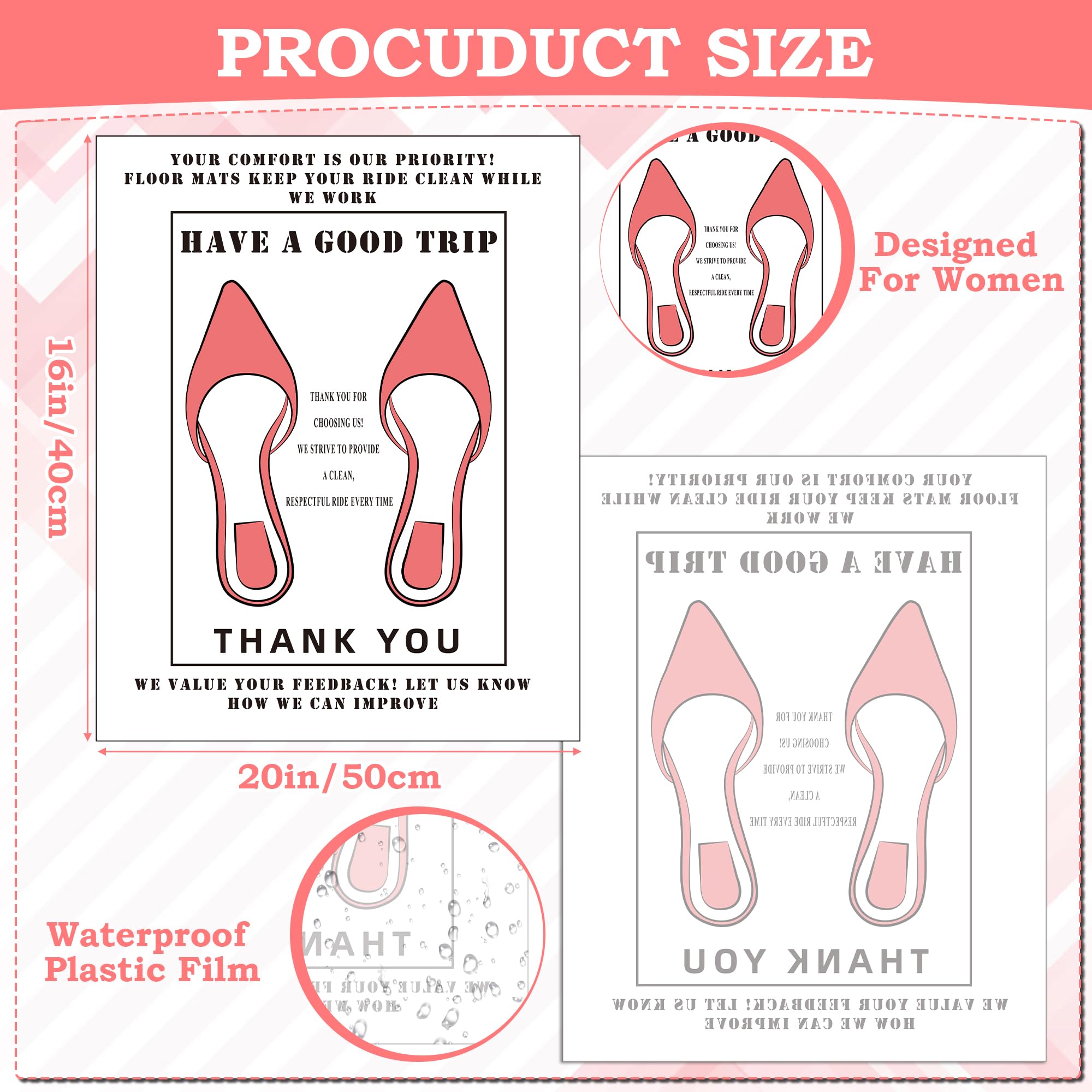 Windspeed 100P Upgrade Material Paper Floor Mats for Cars Disposable Floor Mats for Car Detailing Vehicles Disposable Pedal — view 2