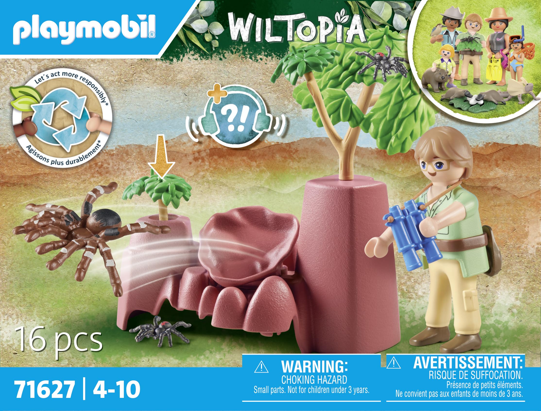 Playmobil 71627 Wiltopia: Spider Rocks, including a Tarantula and two ...