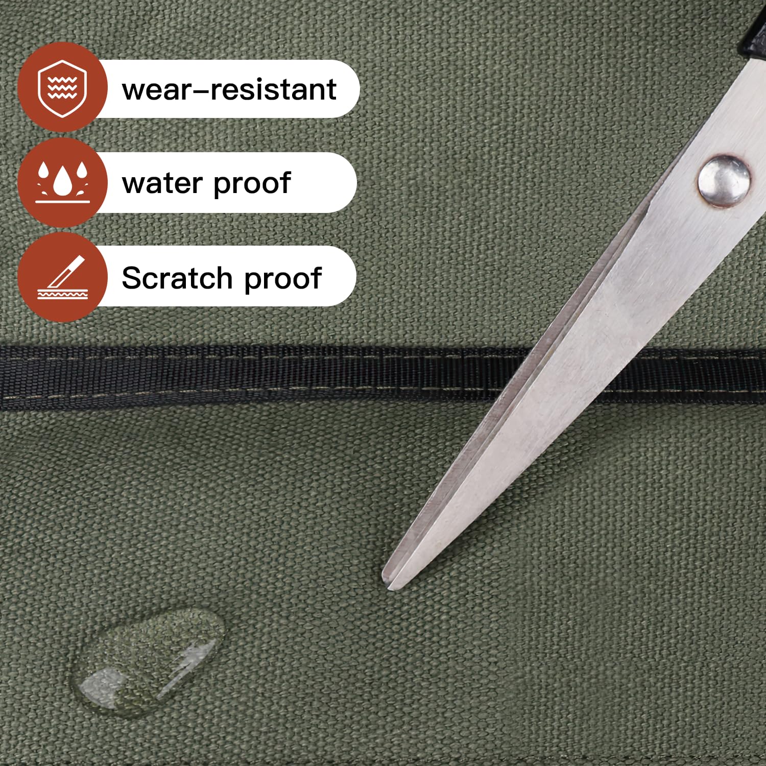 Sac Organisateur D'outils En Tissu Oxford 600D, Sac Enroulable Avec 5 Poches A Fermeture Eclair Pour Electriciens Charpentiers Plombiers Voitures 98344819