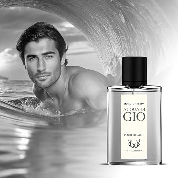 Eau de Parfum Long-Lasting Aquatic Fragrance for Men 100mL Perfume Spray with Bonus 15mL Perfume Sample (Randomly Selected) Inspired by Acqua di Gio Pour Homme