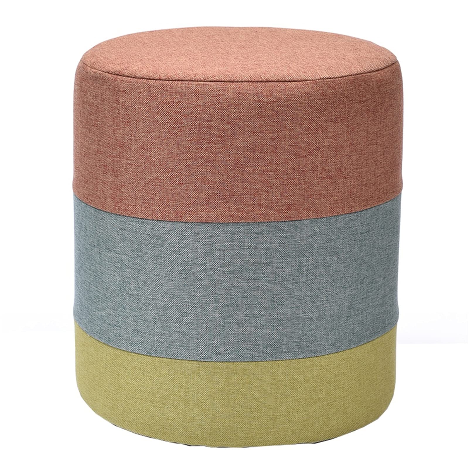 Tabouret de coiffeuse orange compact 35 cm avec assise haute élasticité