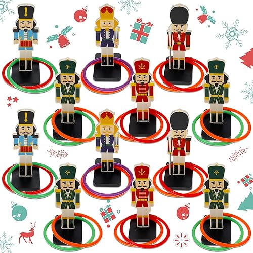 Cascanueces de Navidad, juegos de lanzamiento de anillos, juegos de fiesta de Navidad, juguetes para familias, suministros de fiesta de Navidad,